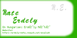 mate erdely business card